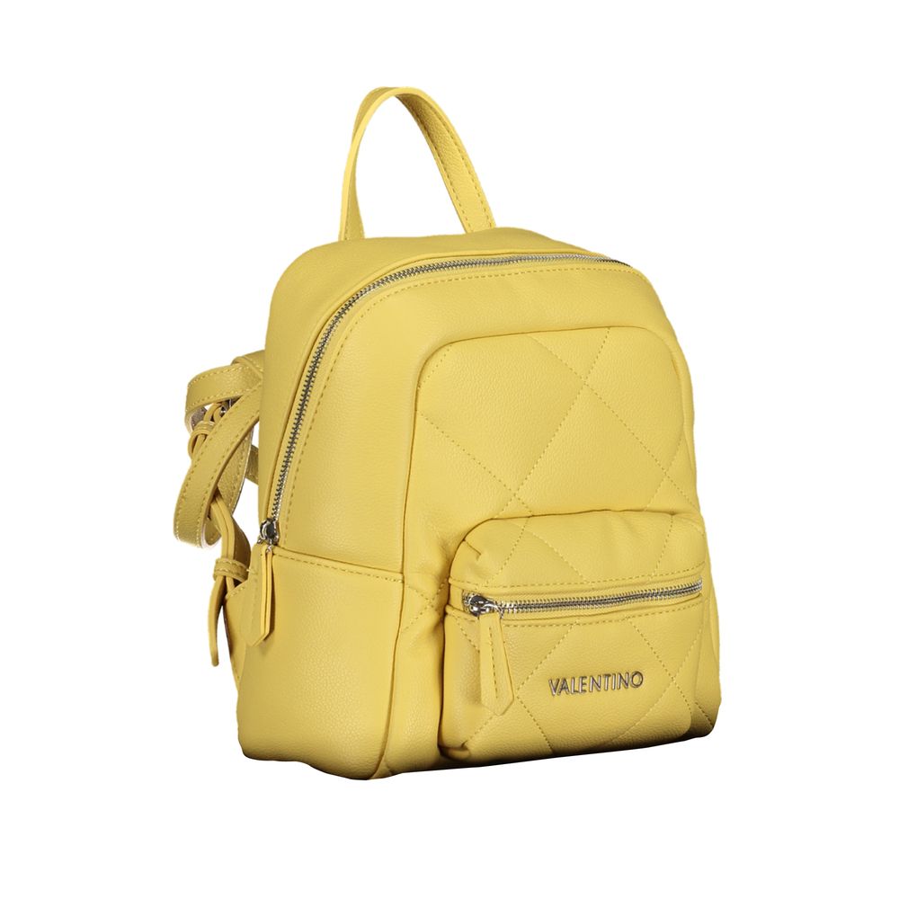 Yellow Polyethylene Backpack - GlamHub Luxury and Icon Brand Clothing