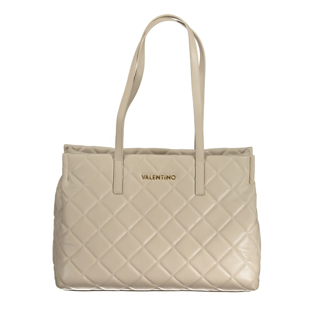 Beige Polyethylene Handbag - GlamHub Luxury and Icon Brand Clothing