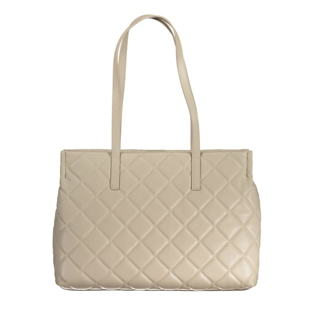 Beige Polyethylene Handbag - GlamHub Luxury and Icon Brand Clothing