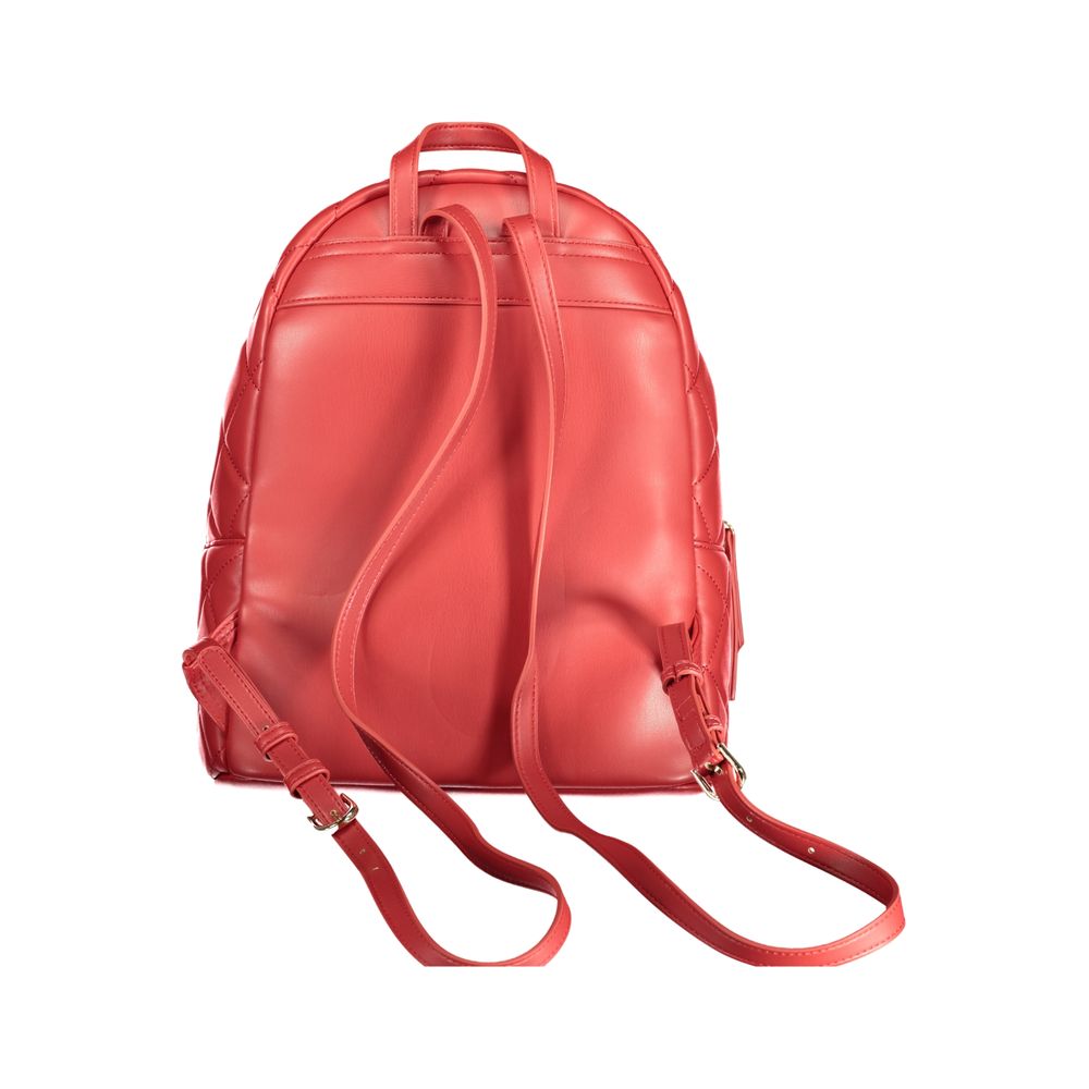 Red Polyethylene Backpack - GlamHub Luxury and Icon Brand Clothing