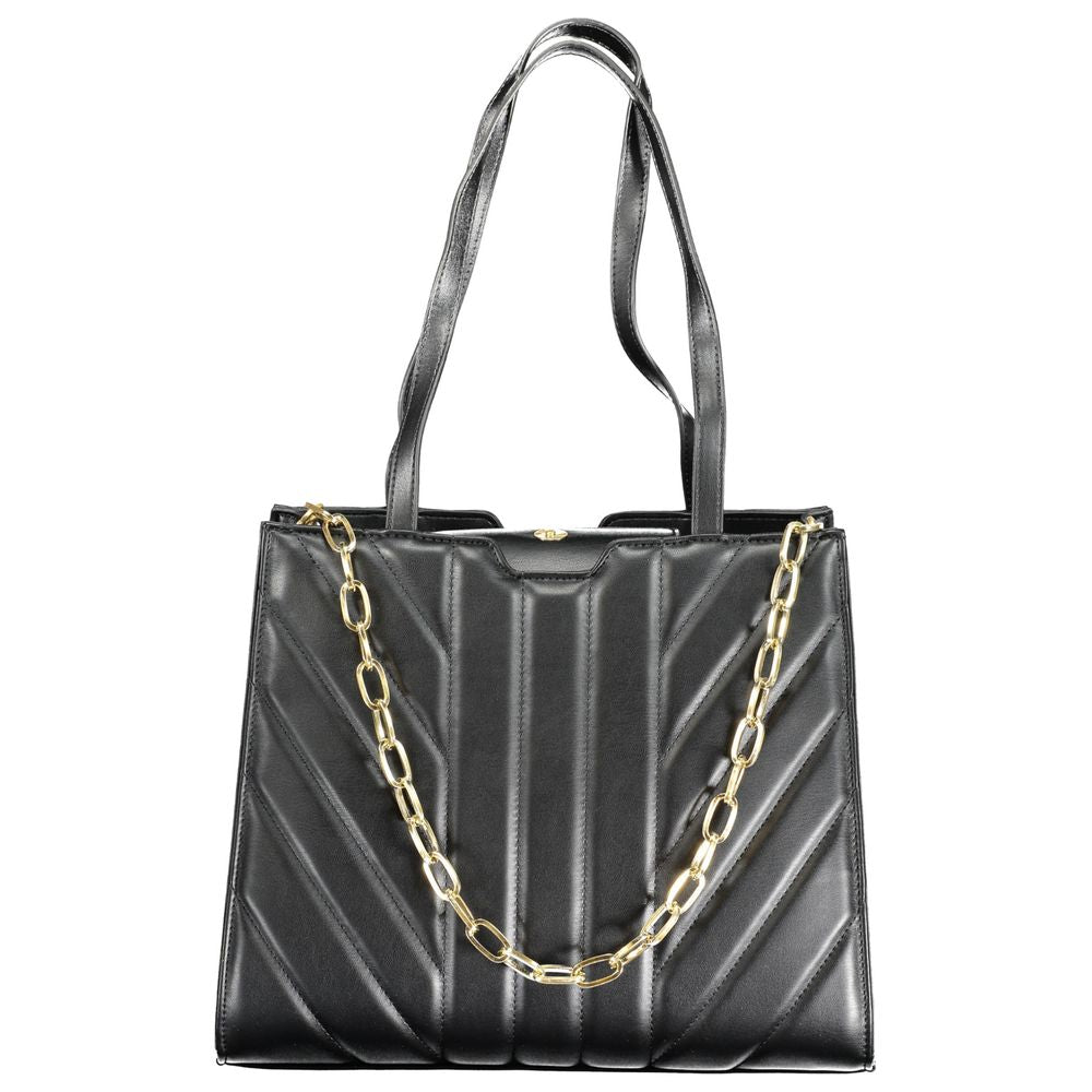 Black Polyethylene Handbag - GlamHub Luxury and Icon Brand Clothing