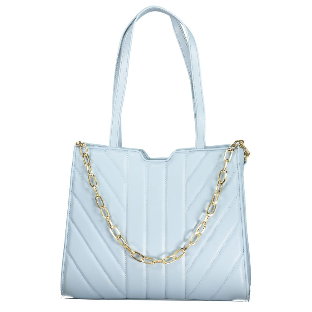 Light Blue Polyethylene Handbag - GlamHub Luxury and Icon Brand Clothing