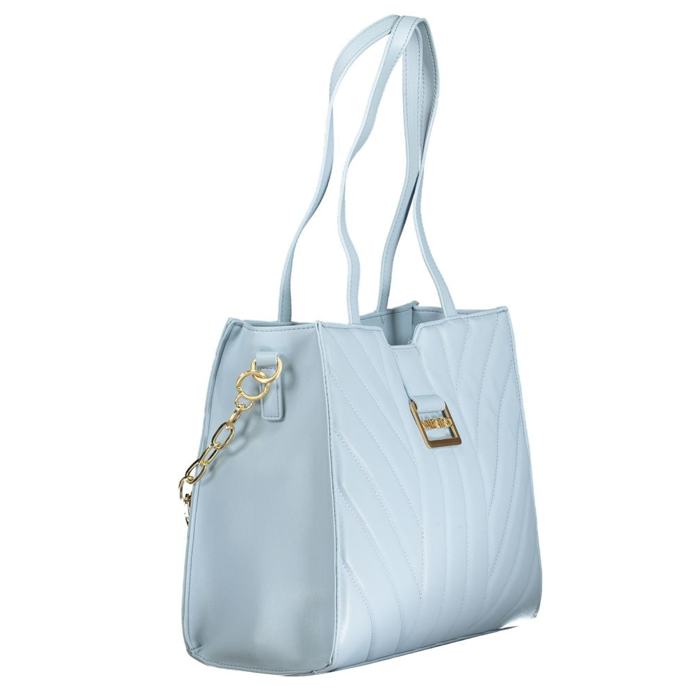 Light Blue Polyethylene Handbag - GlamHub Luxury and Icon Brand Clothing