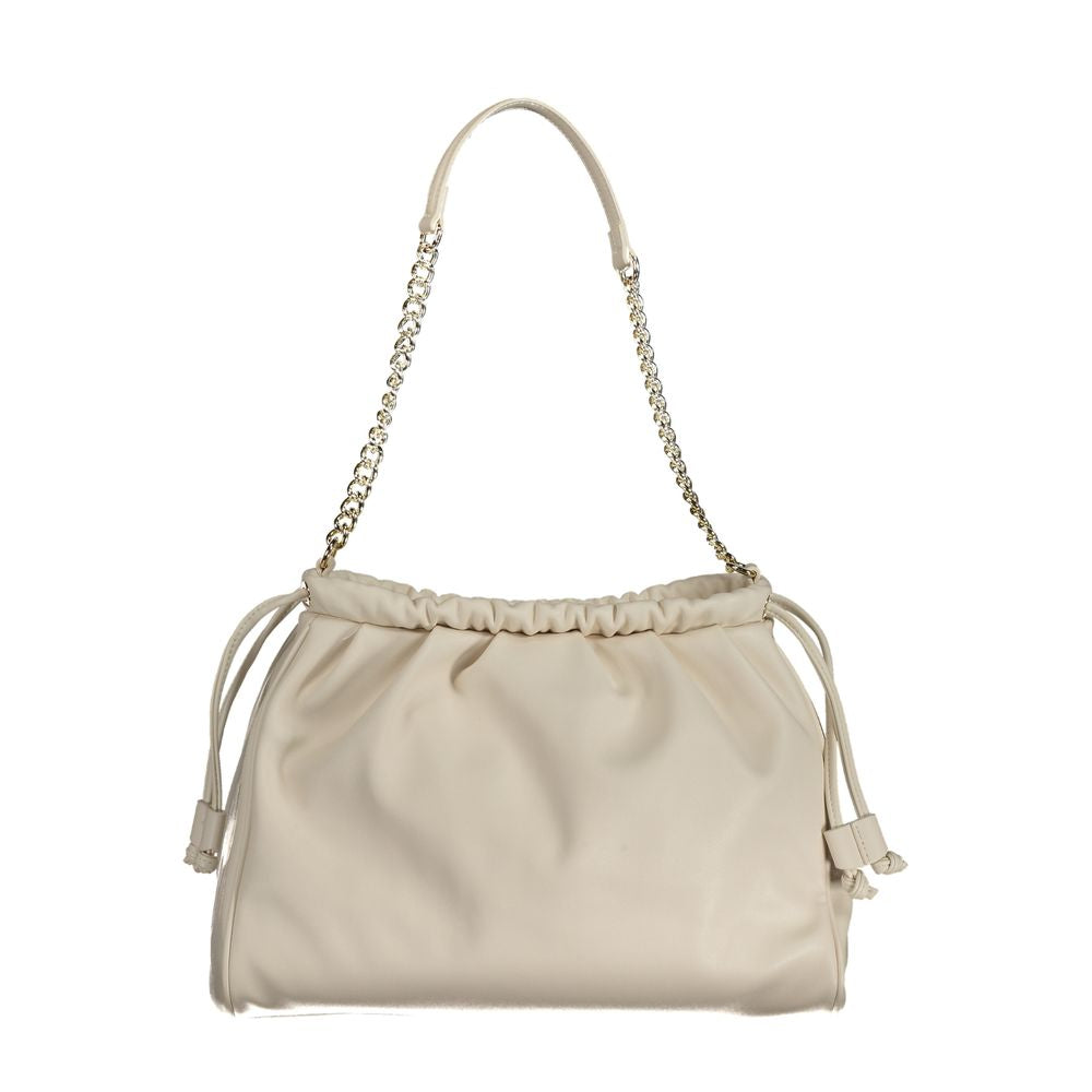 Beige Polyethylene Handbag - GlamHub Luxury and Icon Brand Clothing