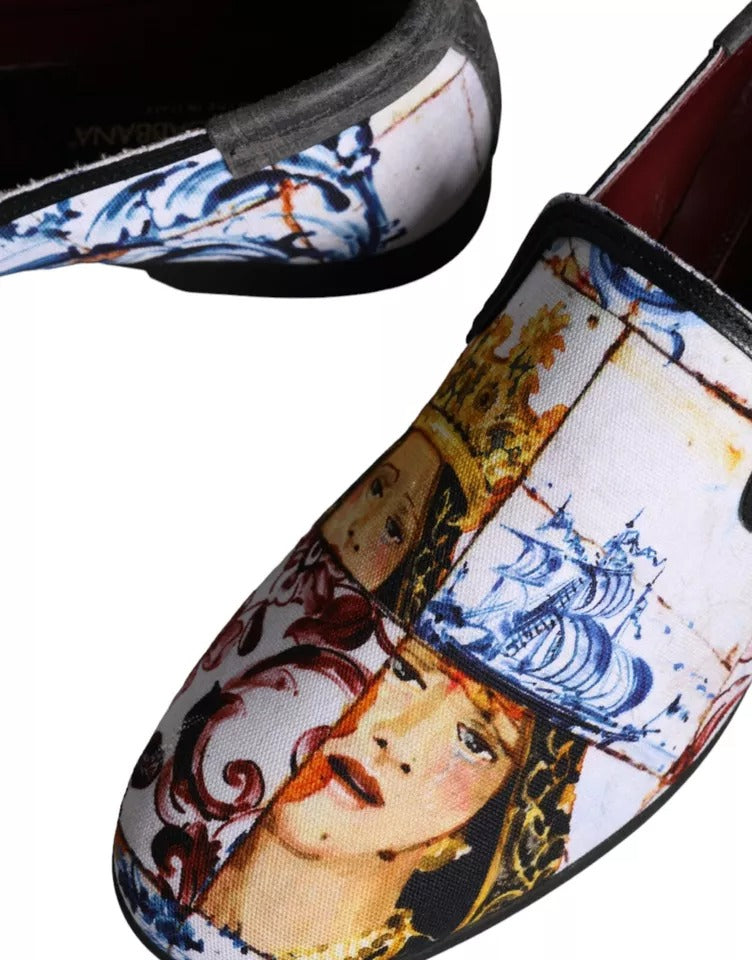 Multicolor Madonna Majolica Amalfi Men Loafers Shoes