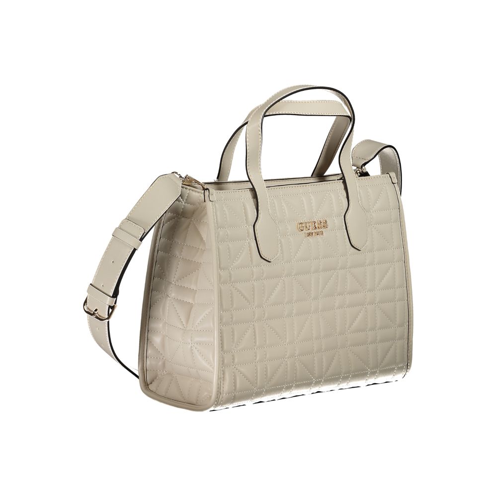 Beige Polyethylene Handbag - GLAMHUB BOUTIQUE 