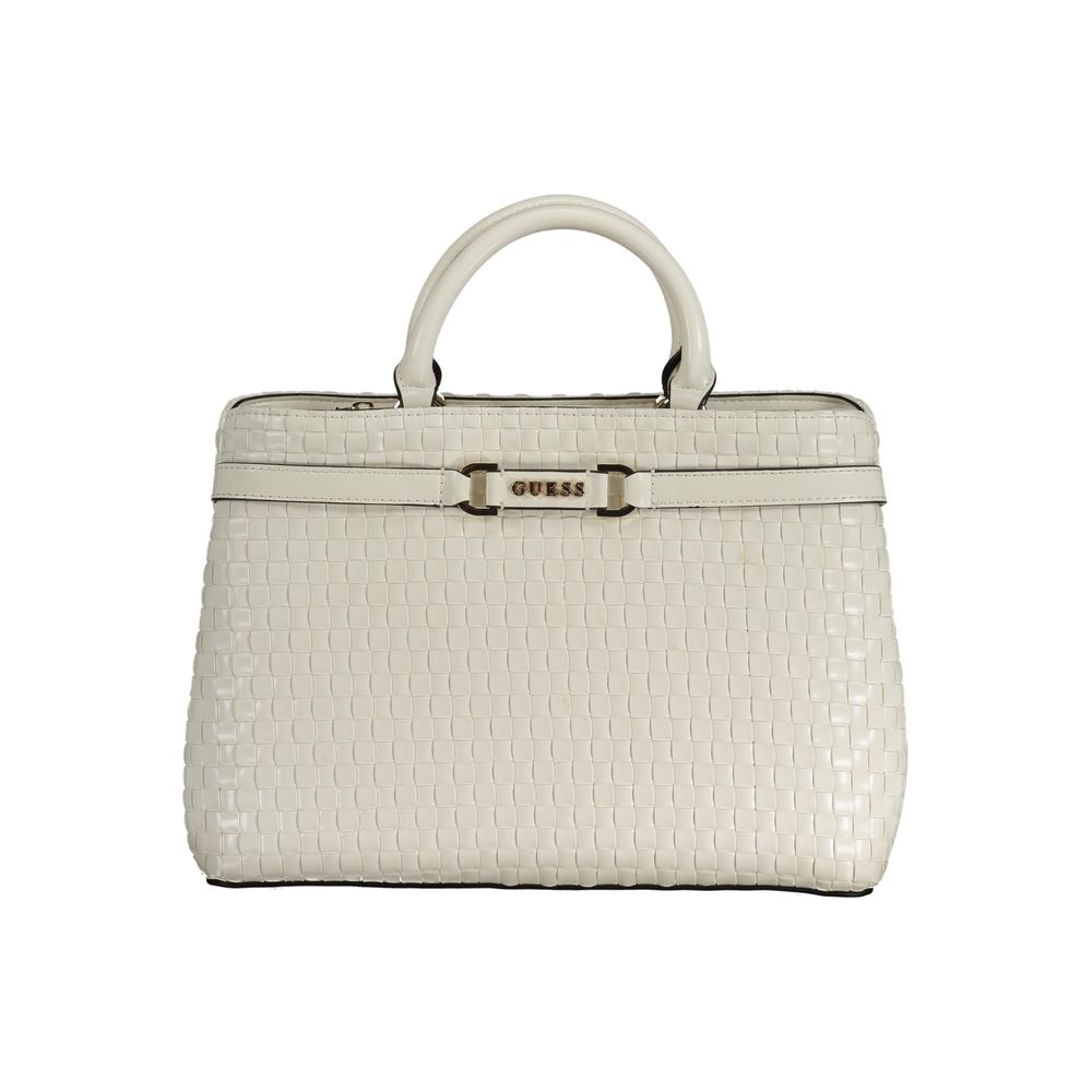 White Polyethylene Handbag - GLAMHUB BOUTIQUE 