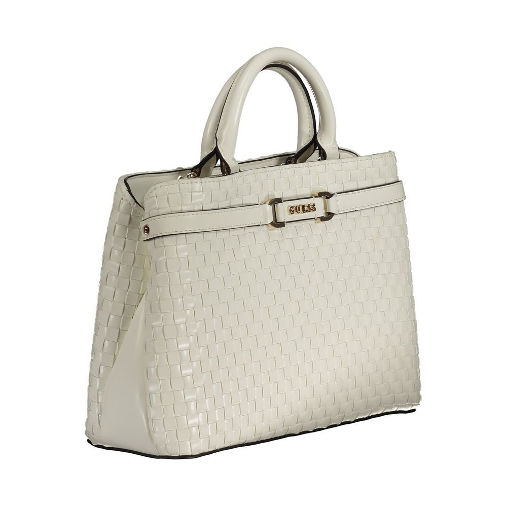 White Polyethylene Handbag - GLAMHUB BOUTIQUE 