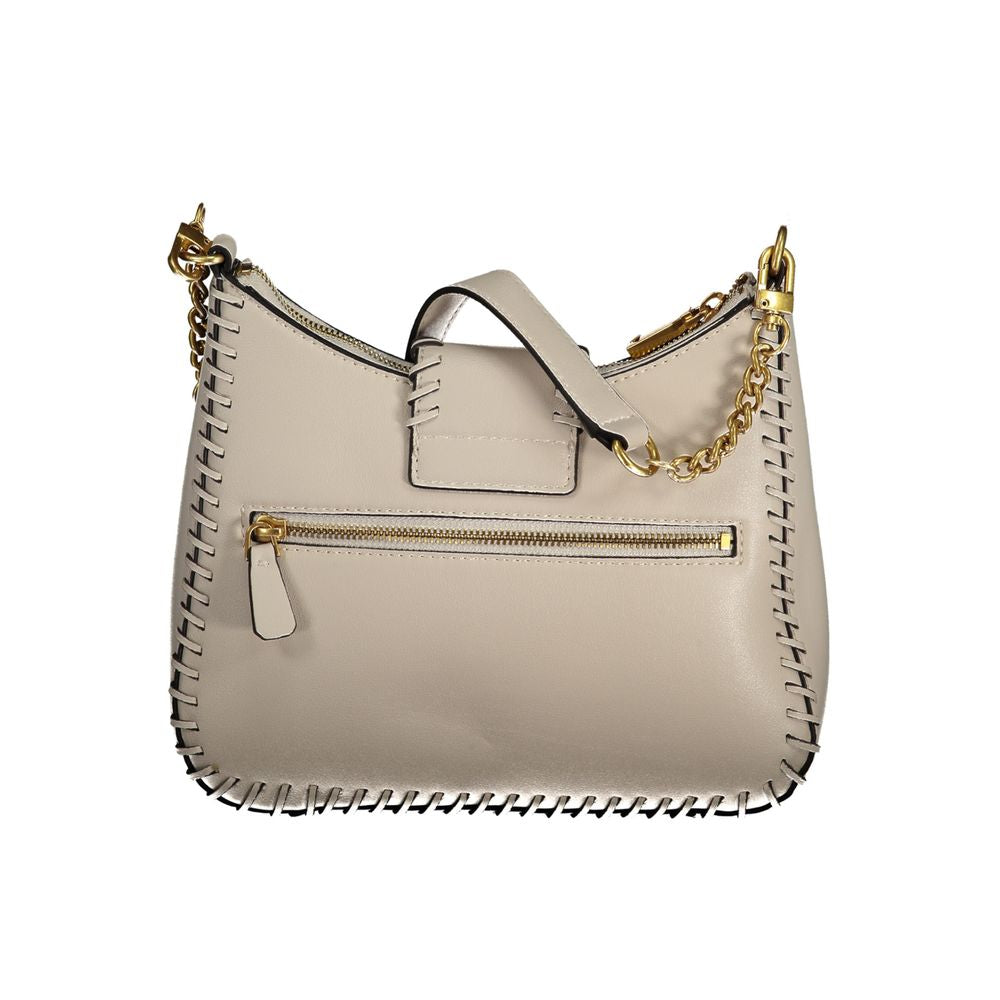 Beige Polyethylene Handbag - GLAMHUB BOUTIQUE 