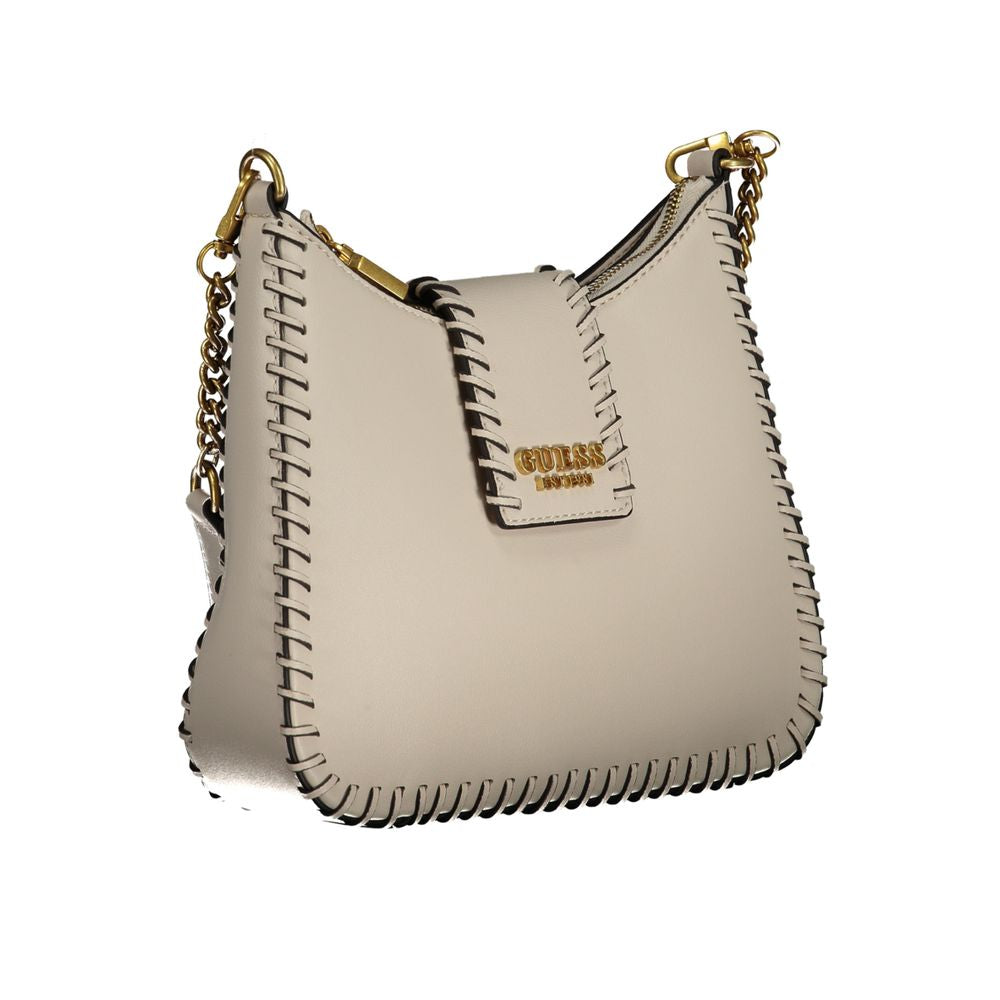 Beige Polyethylene Handbag - GLAMHUB BOUTIQUE 