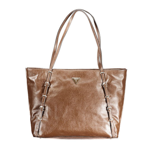 Brown Polyethylene Handbag - GLAMHUB BOUTIQUE 