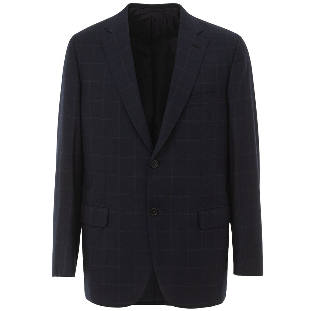 Blue Wool Blazer - GlamHub Luxury and Icon Brand Clothing