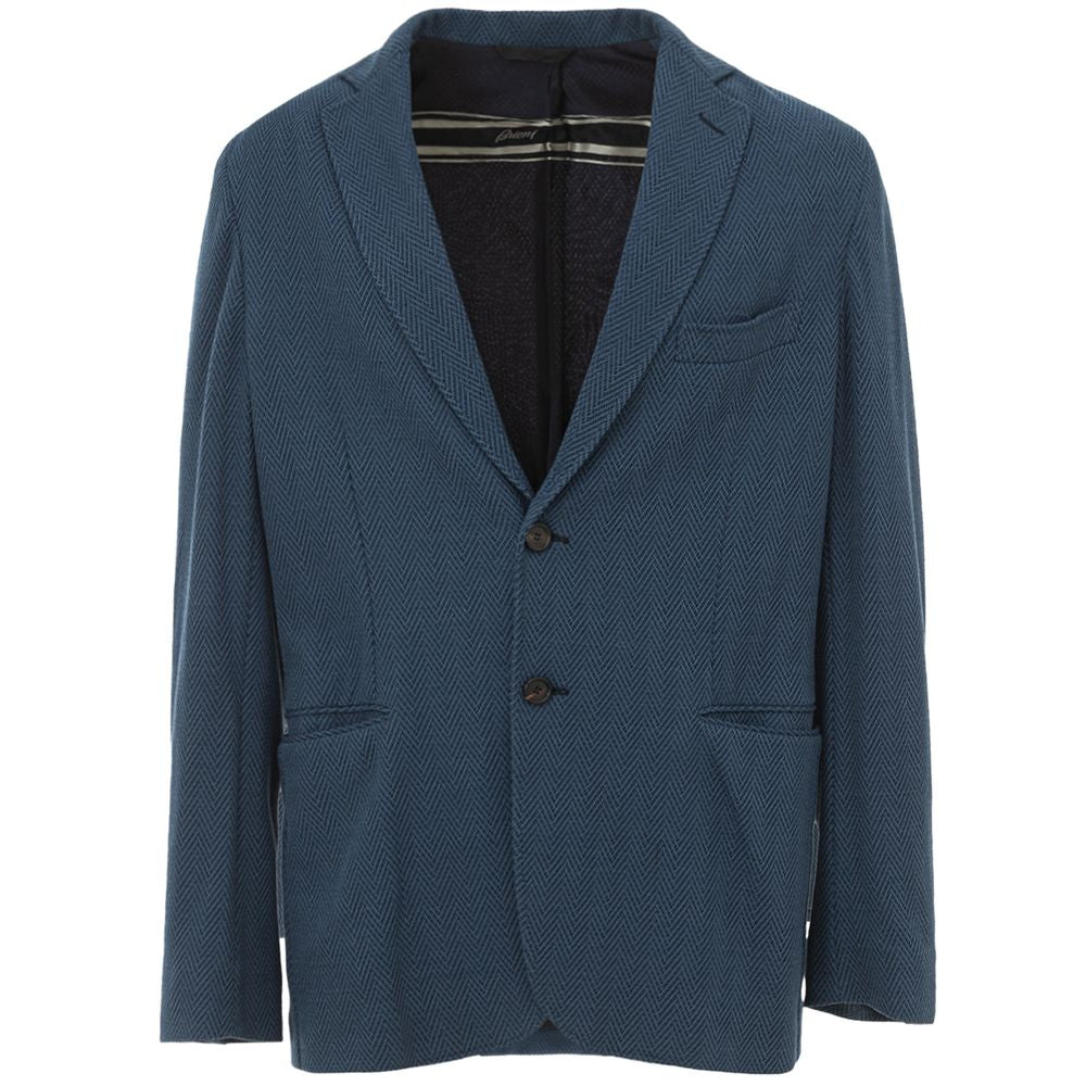 Blue Wool Blazer - GlamHub Luxury and Icon Brand Clothing