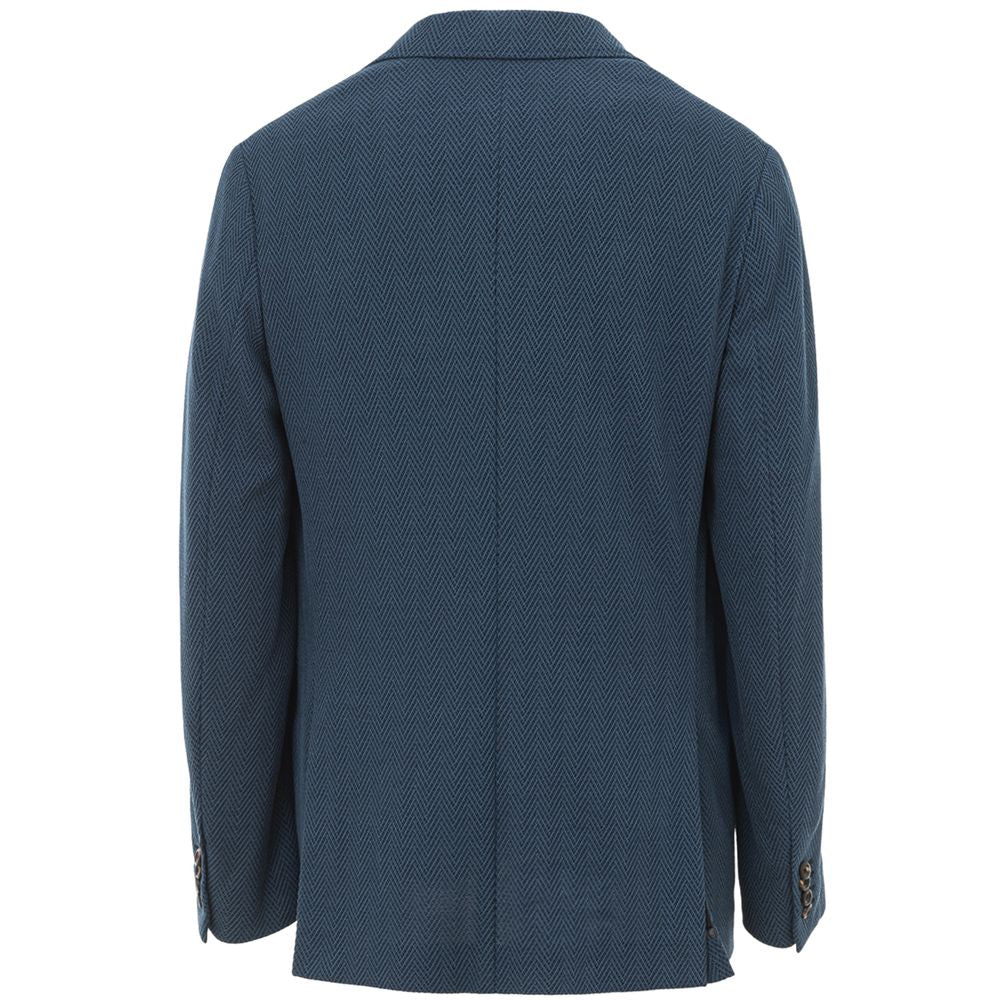 Blue Wool Blazer - GlamHub Luxury and Icon Brand Clothing