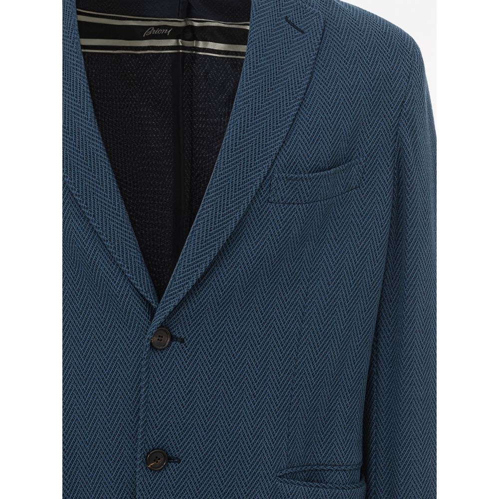 Blue Wool Blazer - GlamHub Luxury and Icon Brand Clothing