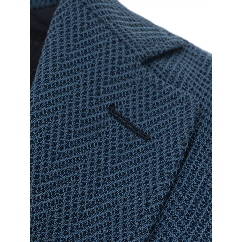 Blue Wool Blazer - GlamHub Luxury and Icon Brand Clothing