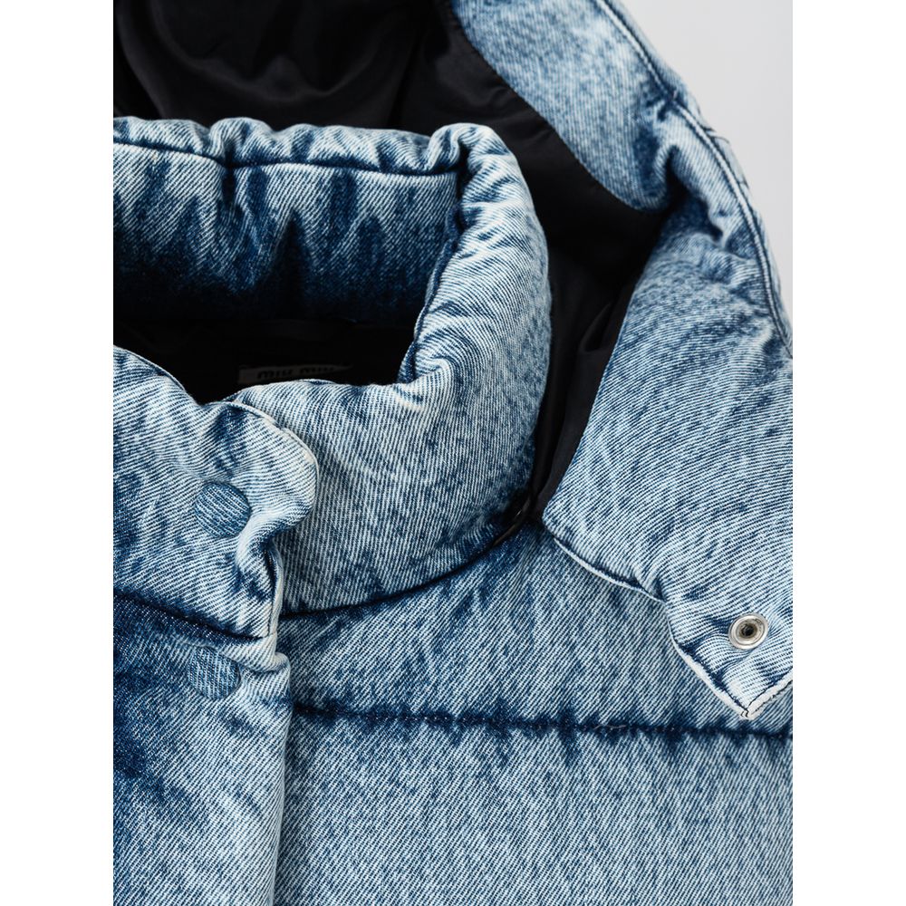 Blue Polyester Jackets & Coat - GlamHub Luxury and Icon Brand Clothing