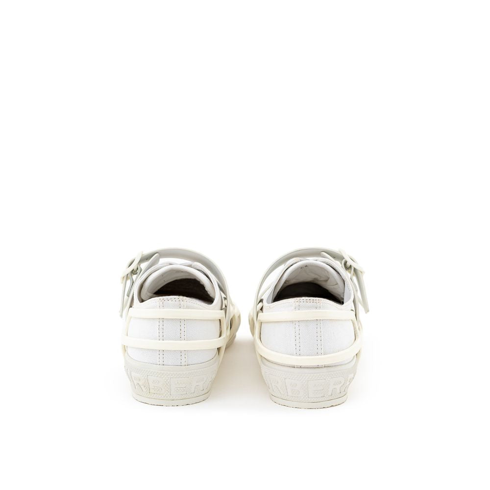 White Cotton Sneaker - GLAMHUB BOUTIQUE 