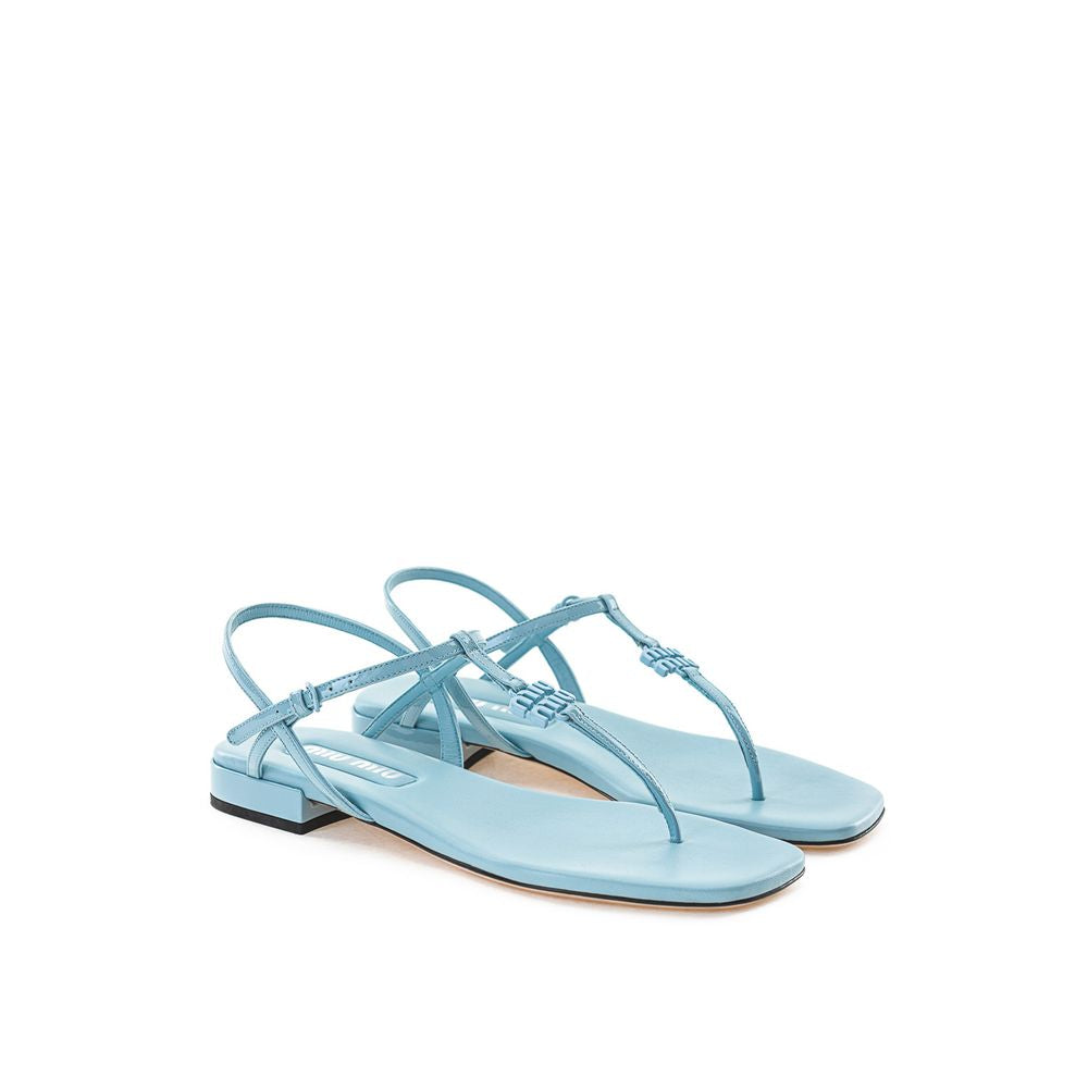 Light Blue Vernice Sandal - GlamHub Luxury and Icon Brand Clothing