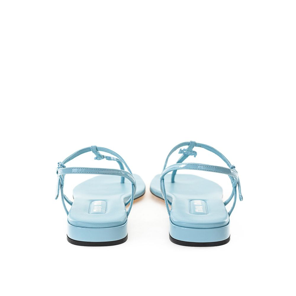 Light Blue Vernice Sandal - GlamHub Luxury and Icon Brand Clothing