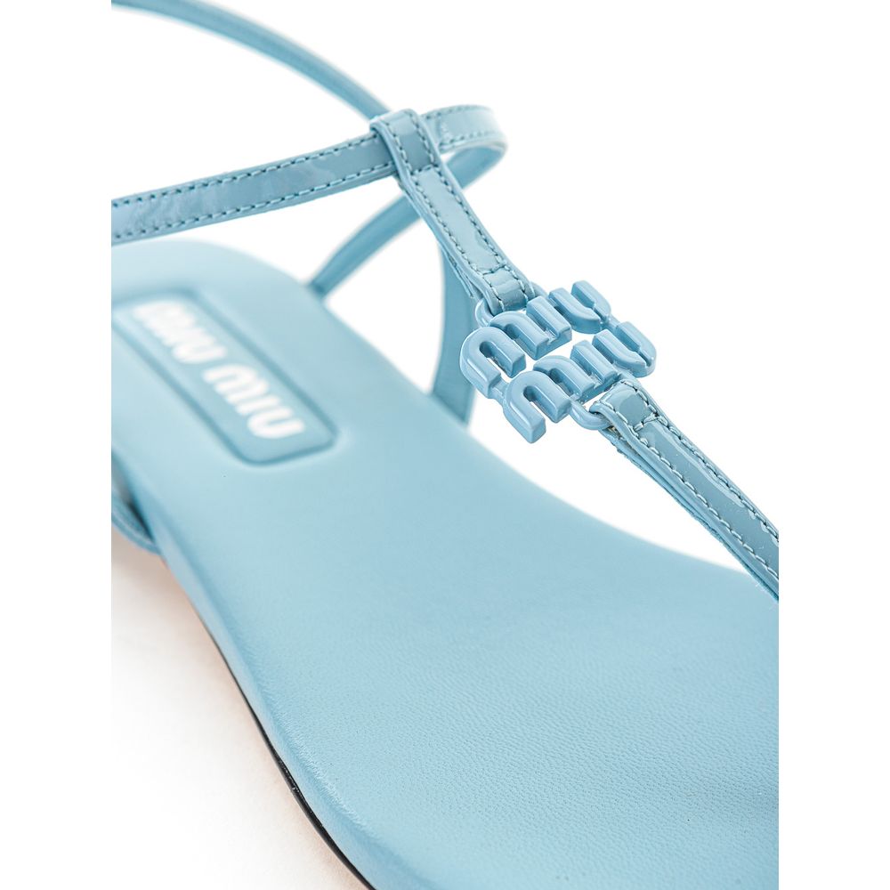 Light Blue Vernice Sandal - GlamHub Luxury and Icon Brand Clothing