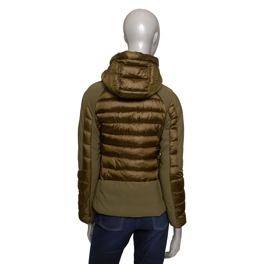 Army Polyester Women Jacket - GlamHub Luxury and Icon Brand Clothing