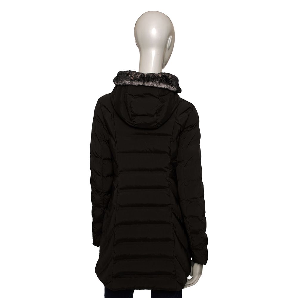 Black Polyester Women Jacket - GlamHub Luxury and Icon Brand Clothing