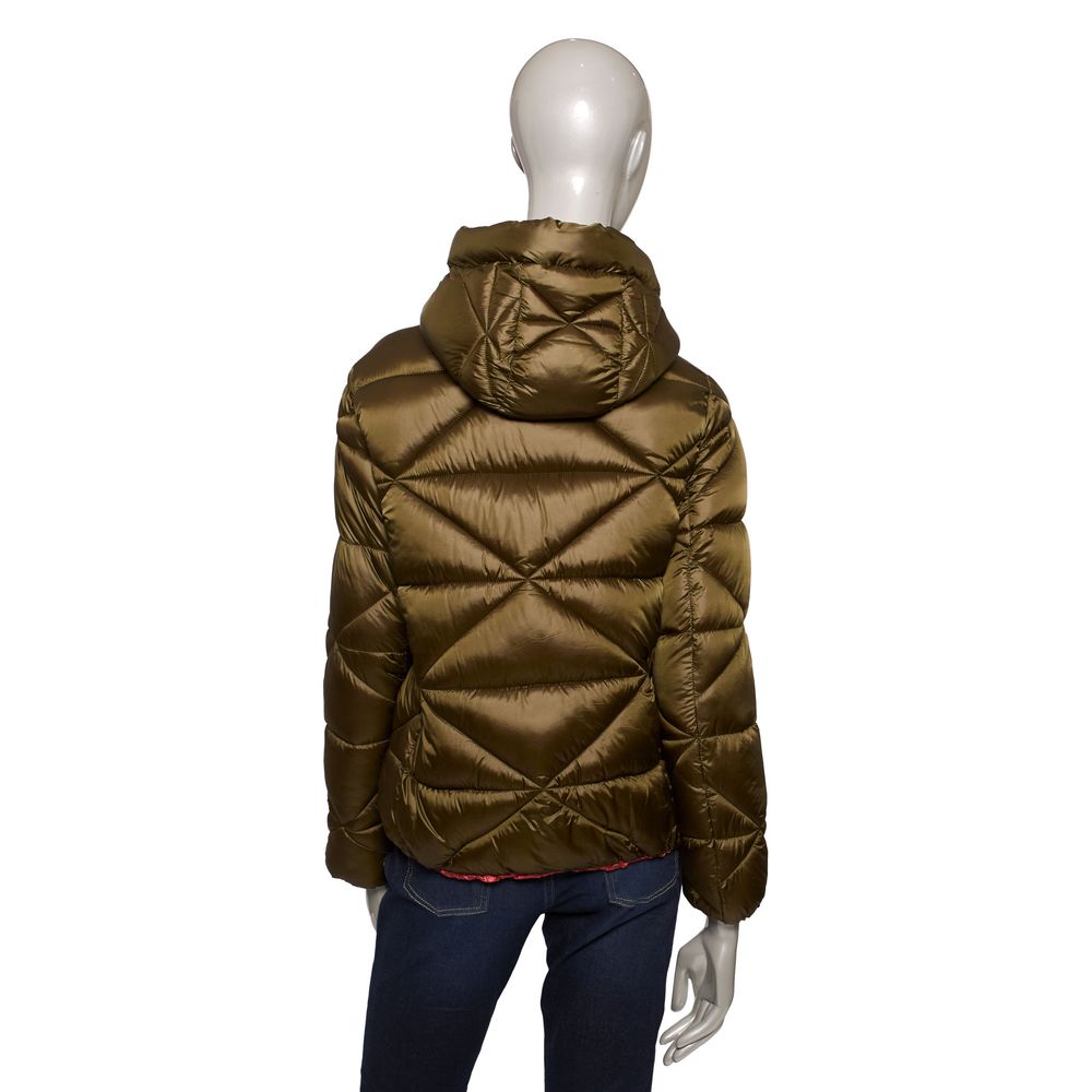 Green Polyester Women Jacket - GlamHub Luxury and Icon Brand Clothing