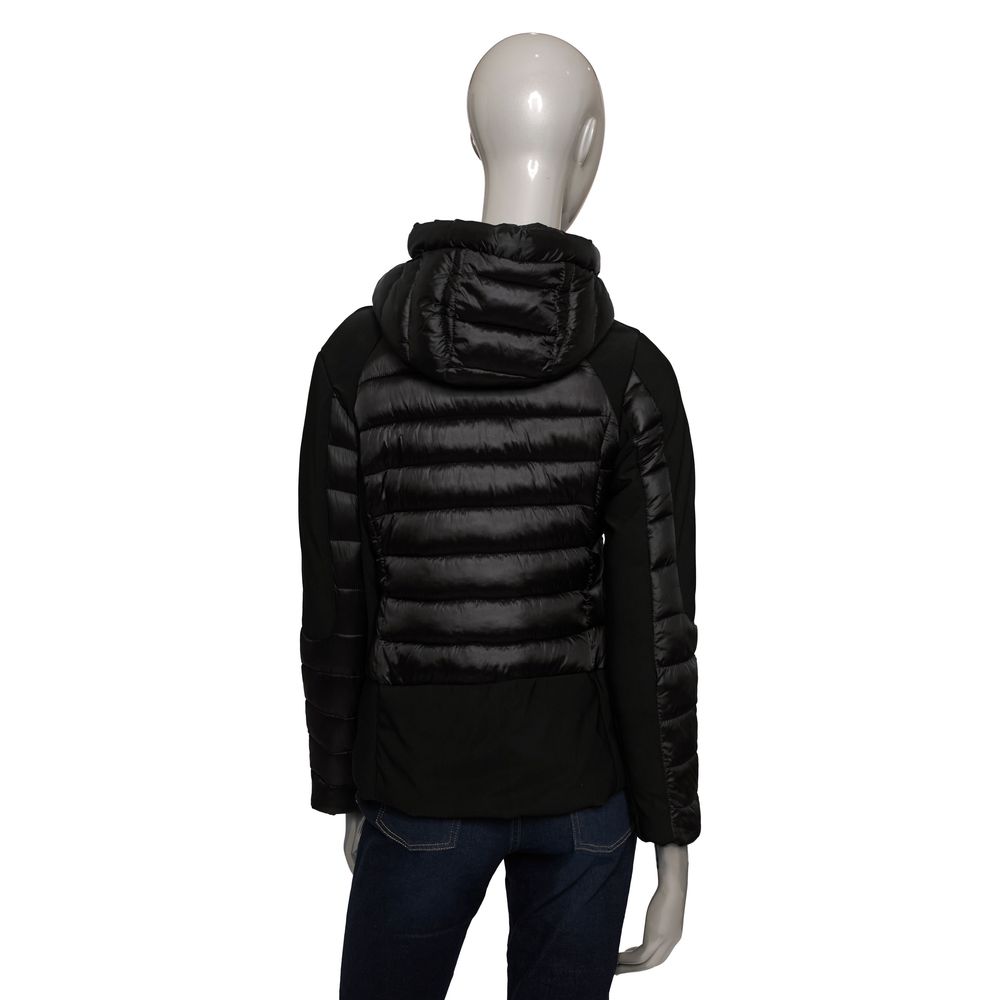 Black Polyester Women Jacket - GlamHub Luxury and Icon Brand Clothing