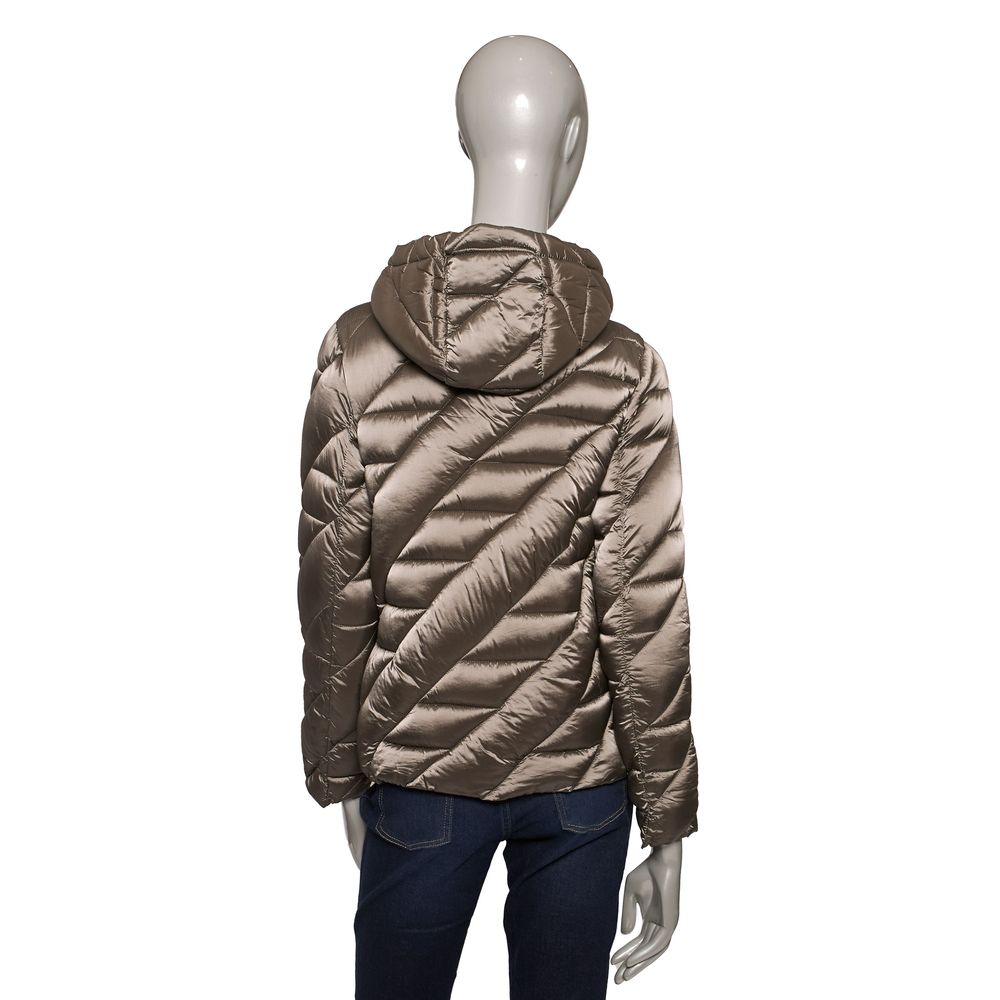 Gray Polyester Women Jacket - GlamHub Luxury and Icon Brand Clothing