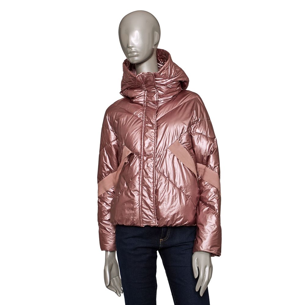 Pink Polyester Women Jacket - GlamHub Luxury and Icon Brand Clothing