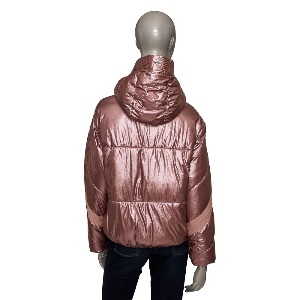 Pink Polyester Women Jacket - GlamHub Luxury and Icon Brand Clothing