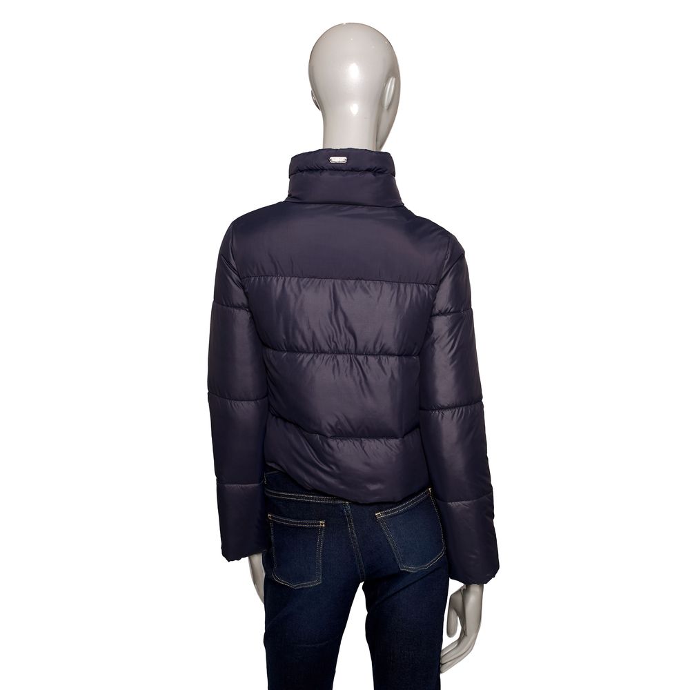 Blue Polyester Women Jacket - GlamHub Luxury and Icon Brand Clothing