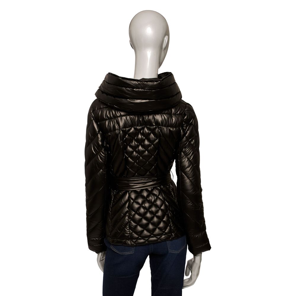 Black Polyester Women Jacket - GlamHub Luxury and Icon Brand Clothing