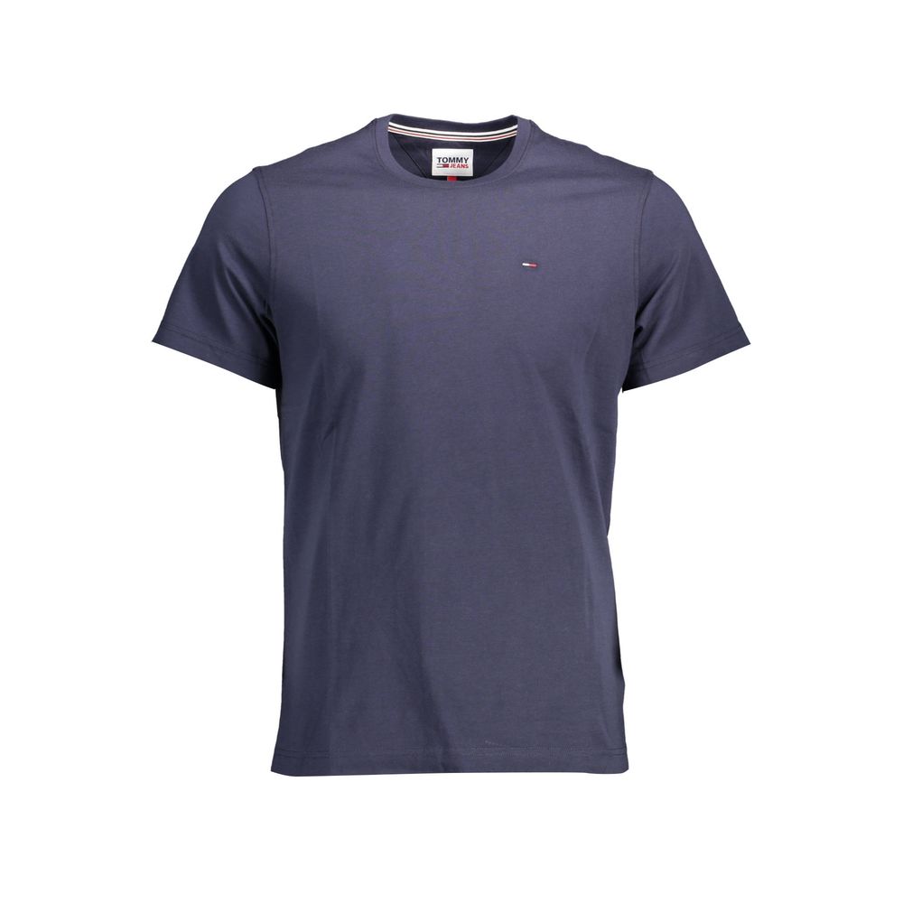 Blue Cotton T-Shirt - GlamHub Luxury and Icon Brand Clothing