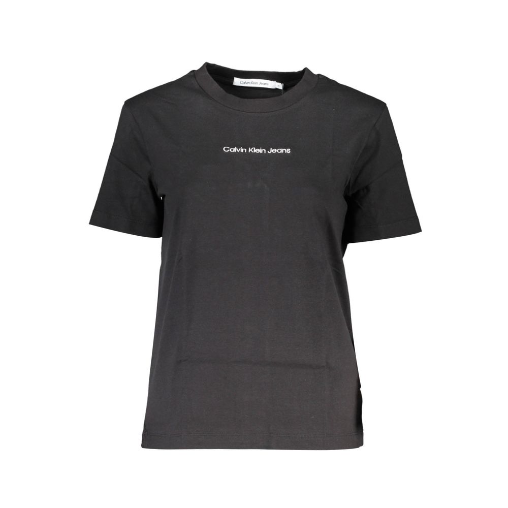 Black Cotton Tops & T-Shirt - GlamHub Luxury and Icon Brand Clothing