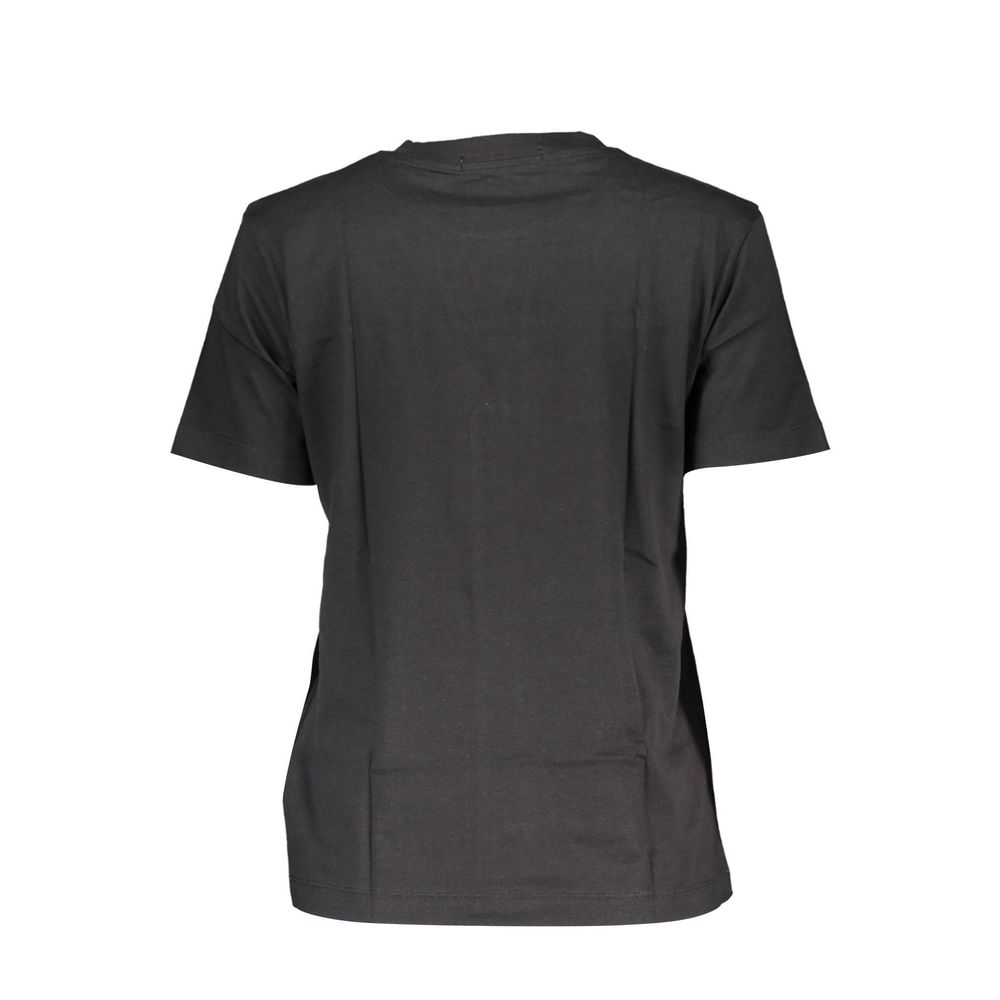 Black Cotton Tops & T-Shirt - GlamHub Luxury and Icon Brand Clothing