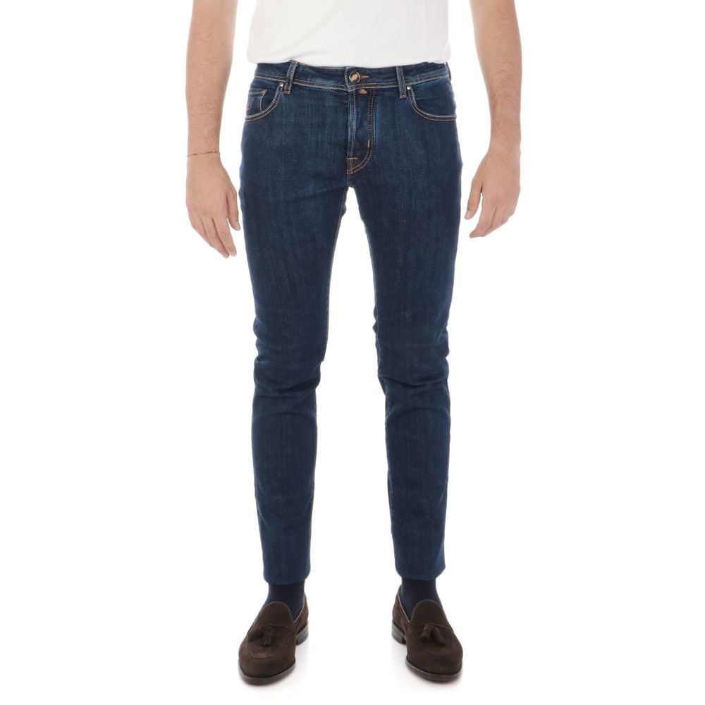 Blue Cotton Jeans & Pant - GlamHub Luxury and Icon Brand Clothing