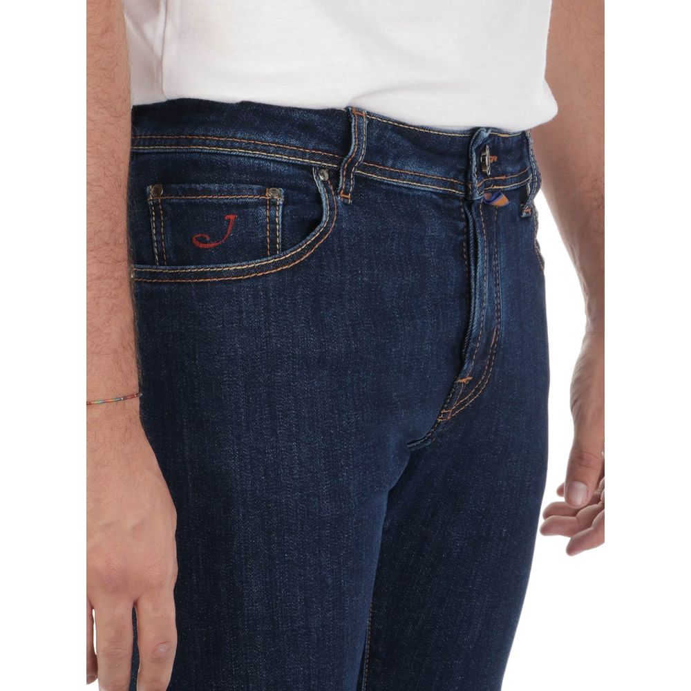 Blue Cotton Jeans & Pant - GlamHub Luxury and Icon Brand Clothing