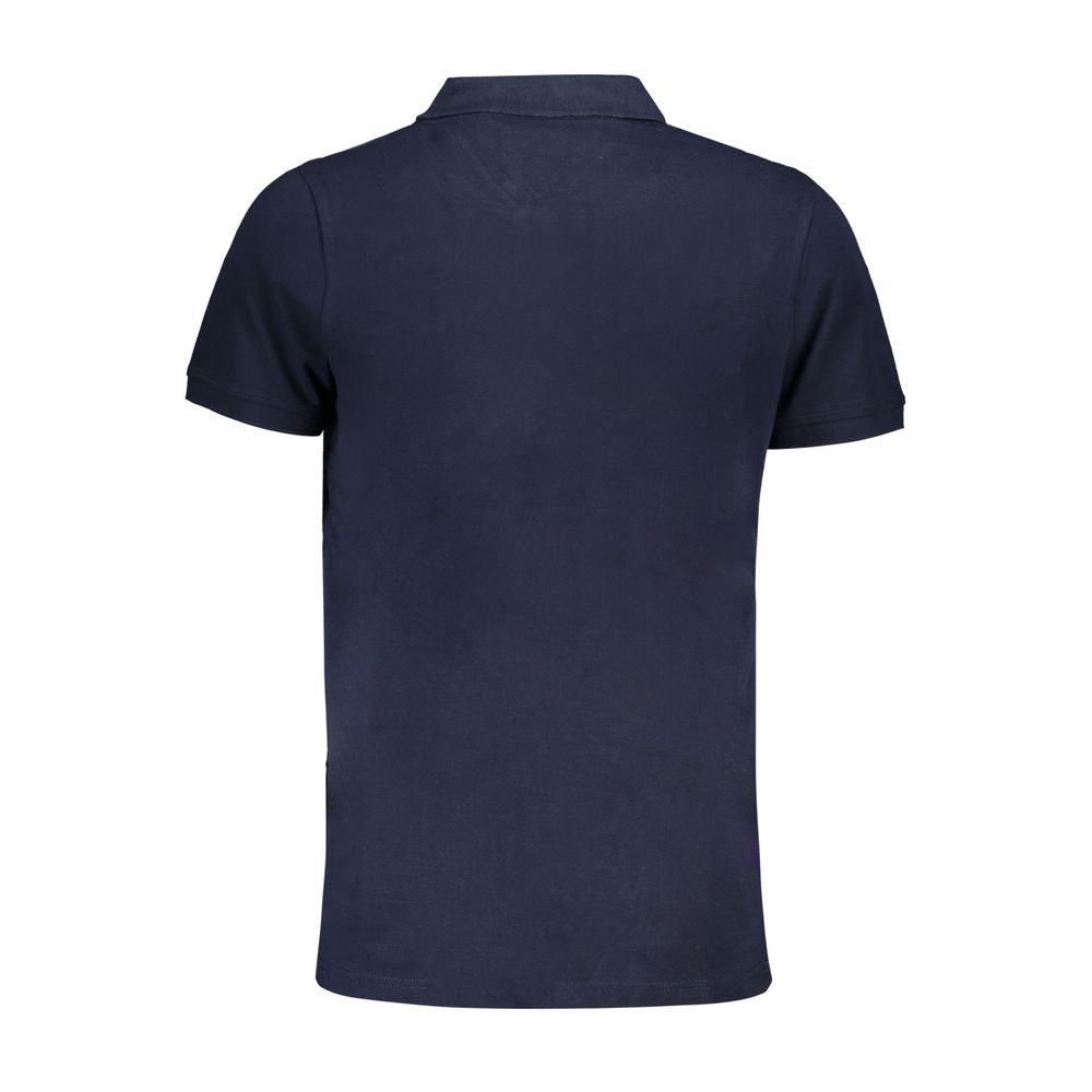 Blue Cotton Polo Shirt - GLAMHUB BOUTIQUE 