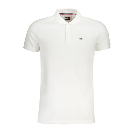 White Cotton Polo Shirt - GLAMHUB BOUTIQUE 