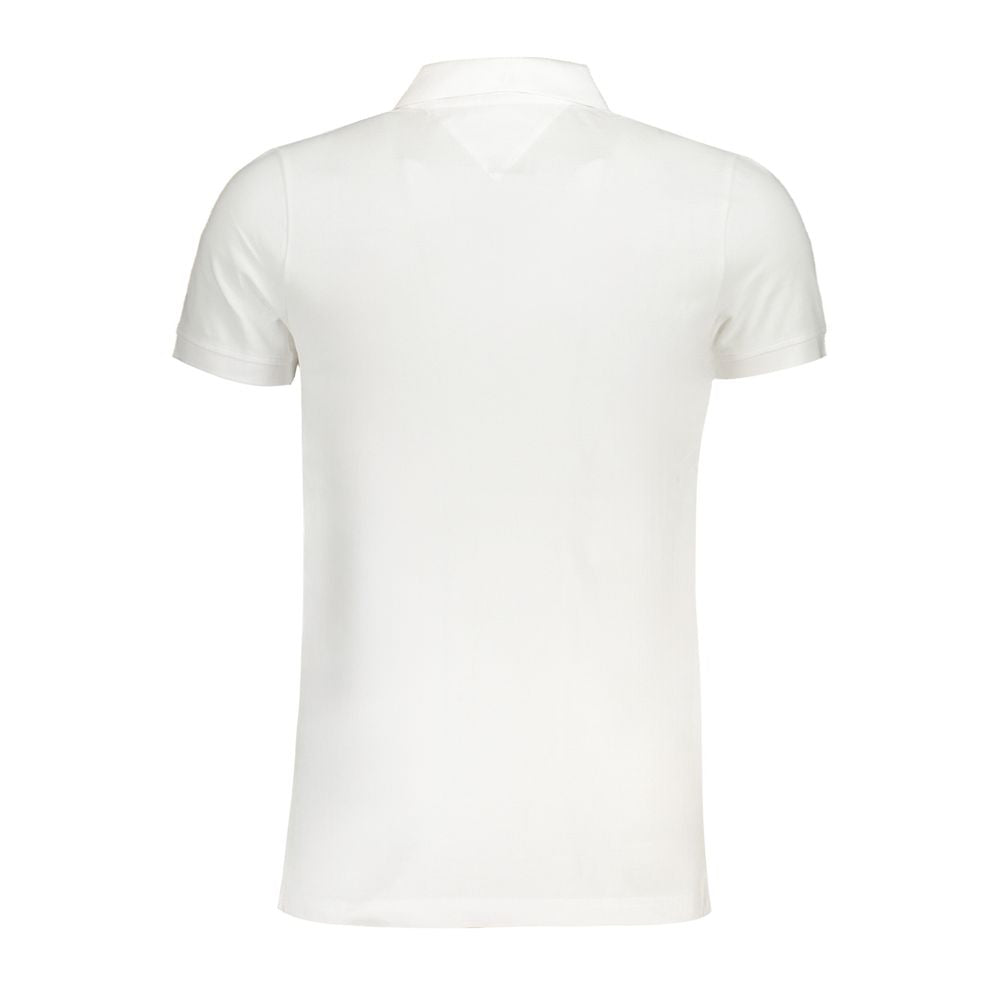 White Cotton Polo Shirt - GLAMHUB BOUTIQUE 