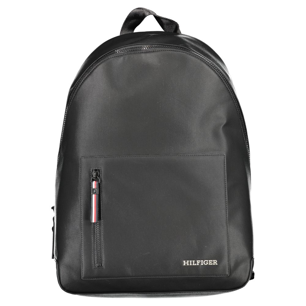 Black Polyester Backpack - GLAMHUB BOUTIQUE 