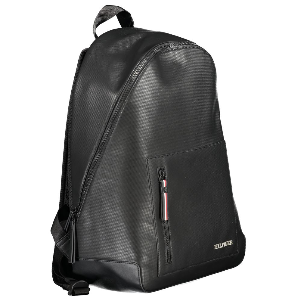 Black Polyester Backpack - GLAMHUB BOUTIQUE 