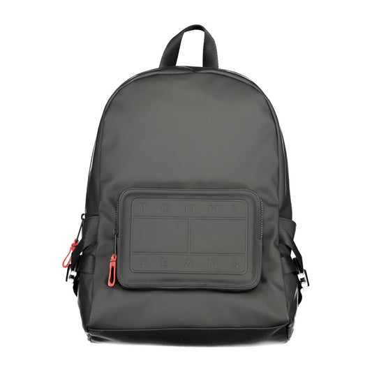 Black Polyester Backpack - GLAMHUB BOUTIQUE 