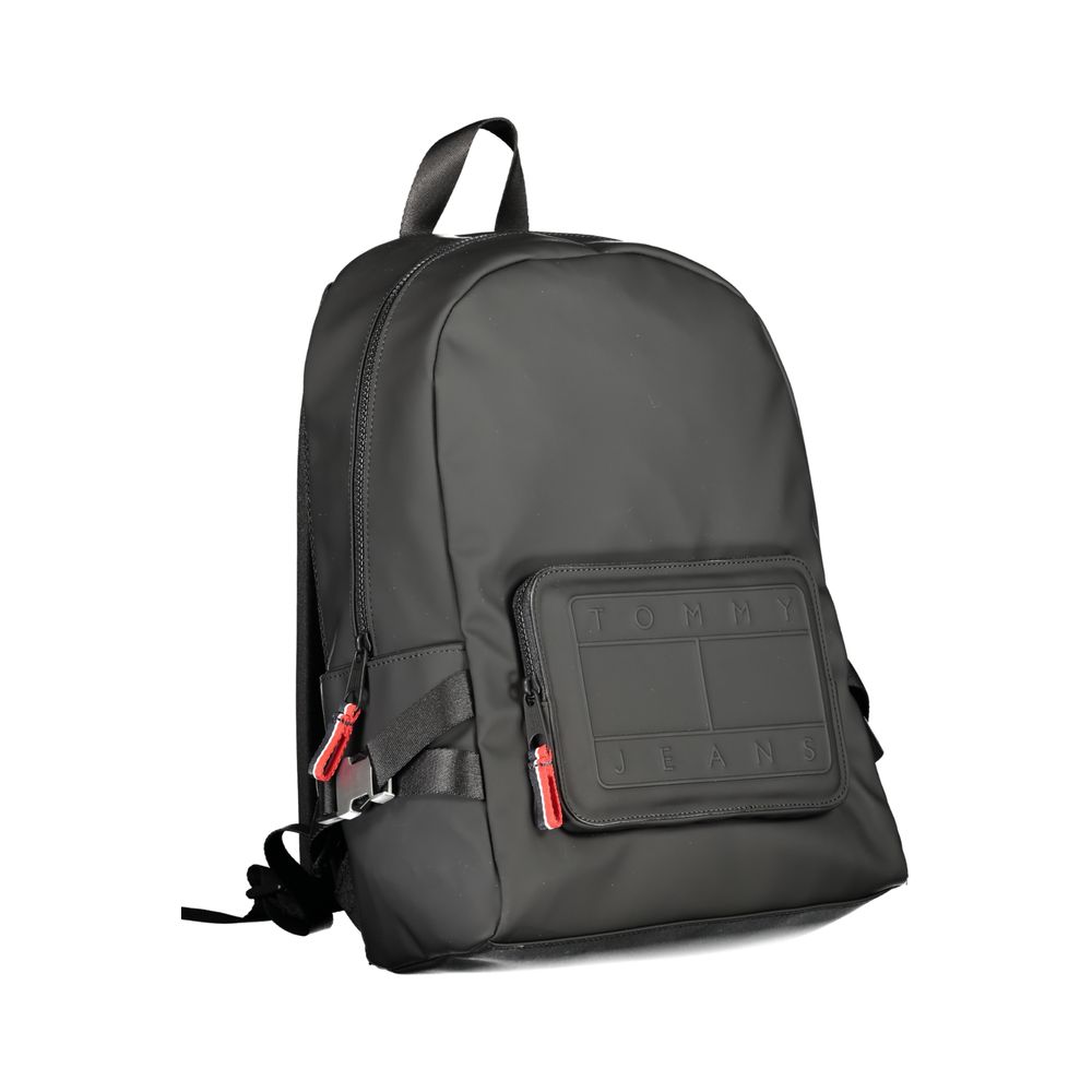 Black Polyester Backpack - GLAMHUB BOUTIQUE 