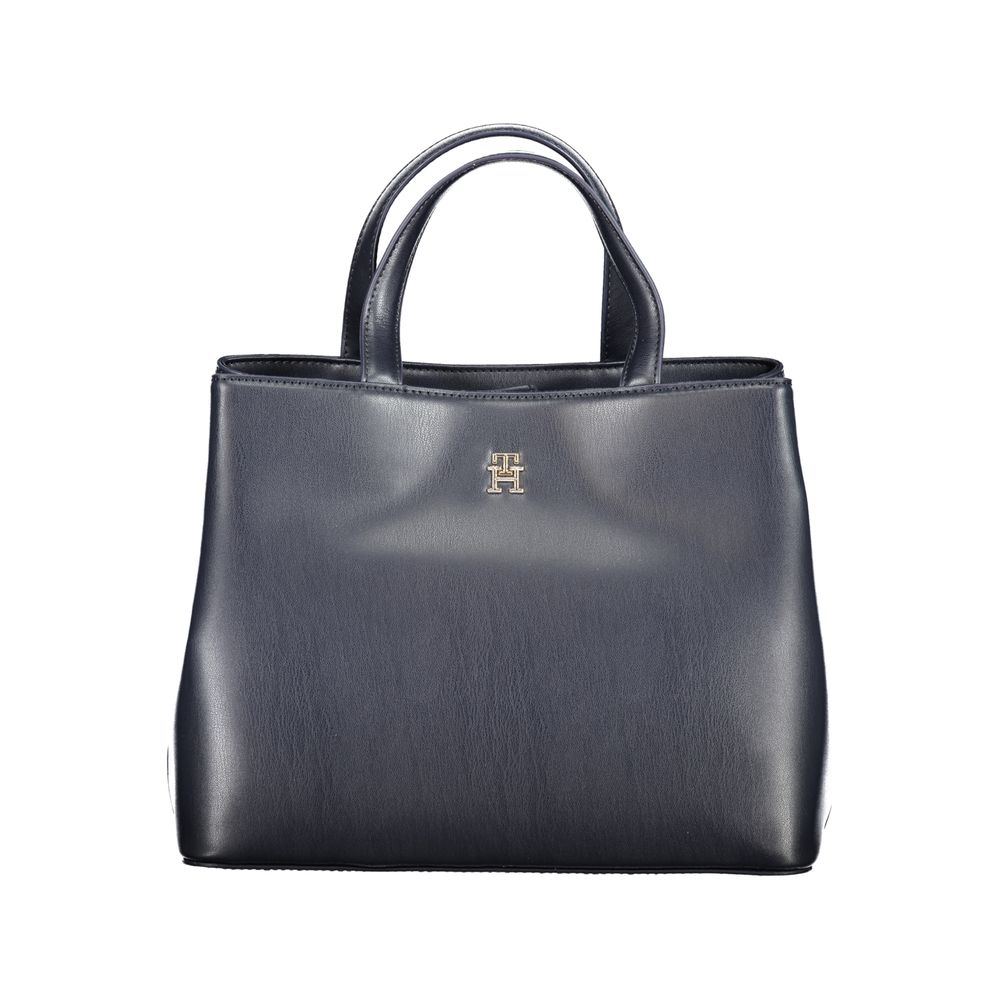 Blue Polyethylene Handbag - GLAMHUB BOUTIQUE 