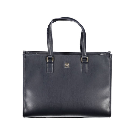 Blue Polyethylene Handbag - GLAMHUB BOUTIQUE 