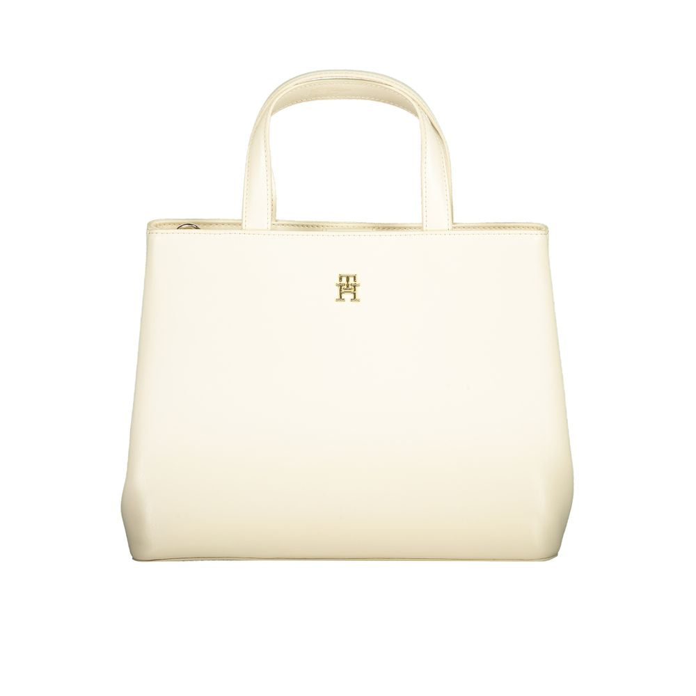 Beige Polyethylene Handbag - GLAMHUB BOUTIQUE 