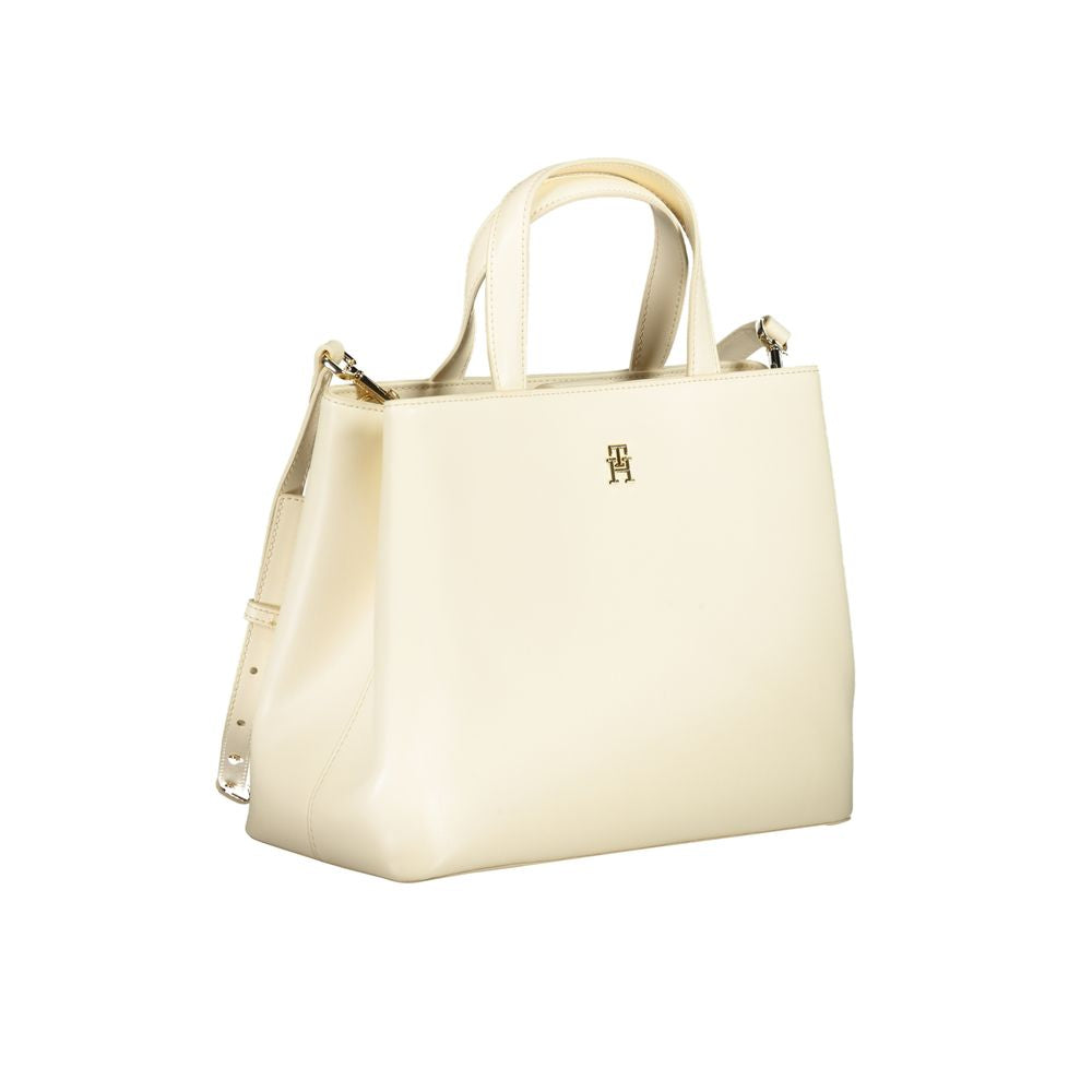 Beige Polyethylene Handbag - GLAMHUB BOUTIQUE 